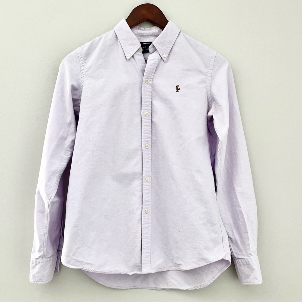 Ralph Lauren Sport Lavender Slim Fit Oxford Button Down